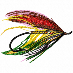 Fish Hook Embroidery Design 3
